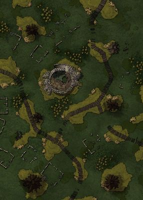 Carte 525, carte de JDR — battlemap pour Roll20 et Foundry VTT