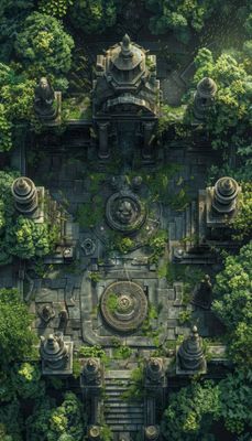 Carte 593, carte de JDR — battlemap pour Roll20 et Foundry VTT