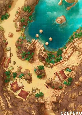 Carte 597, carte de JDR — battlemap pour Roll20 et Foundry VTT