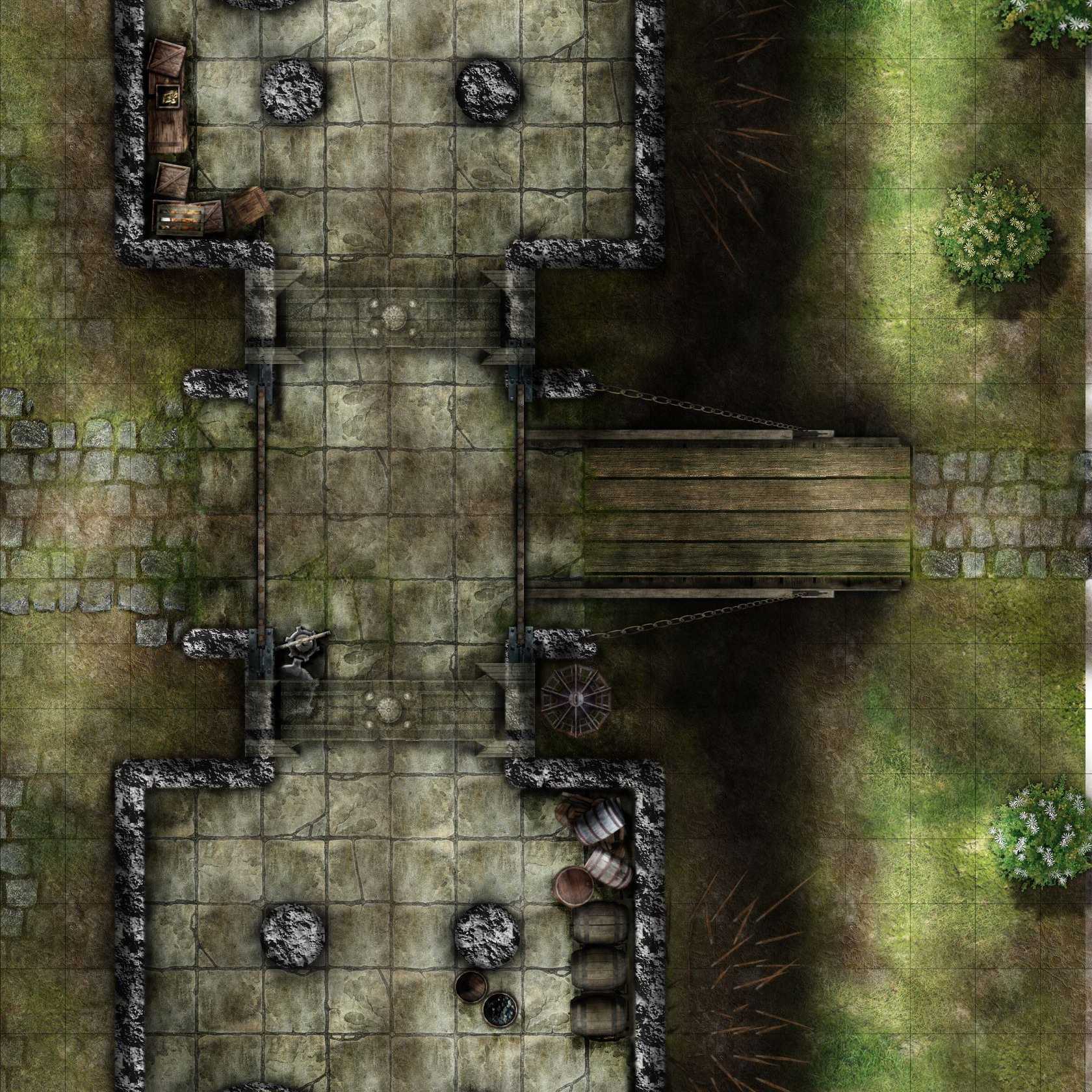 Carte 61, carte de JDR — battlemap pour Roll20 et Foundry VTT