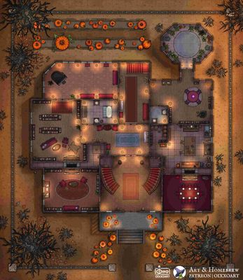 Carte 619, carte de JDR — battlemap pour Roll20 et Foundry VTT
