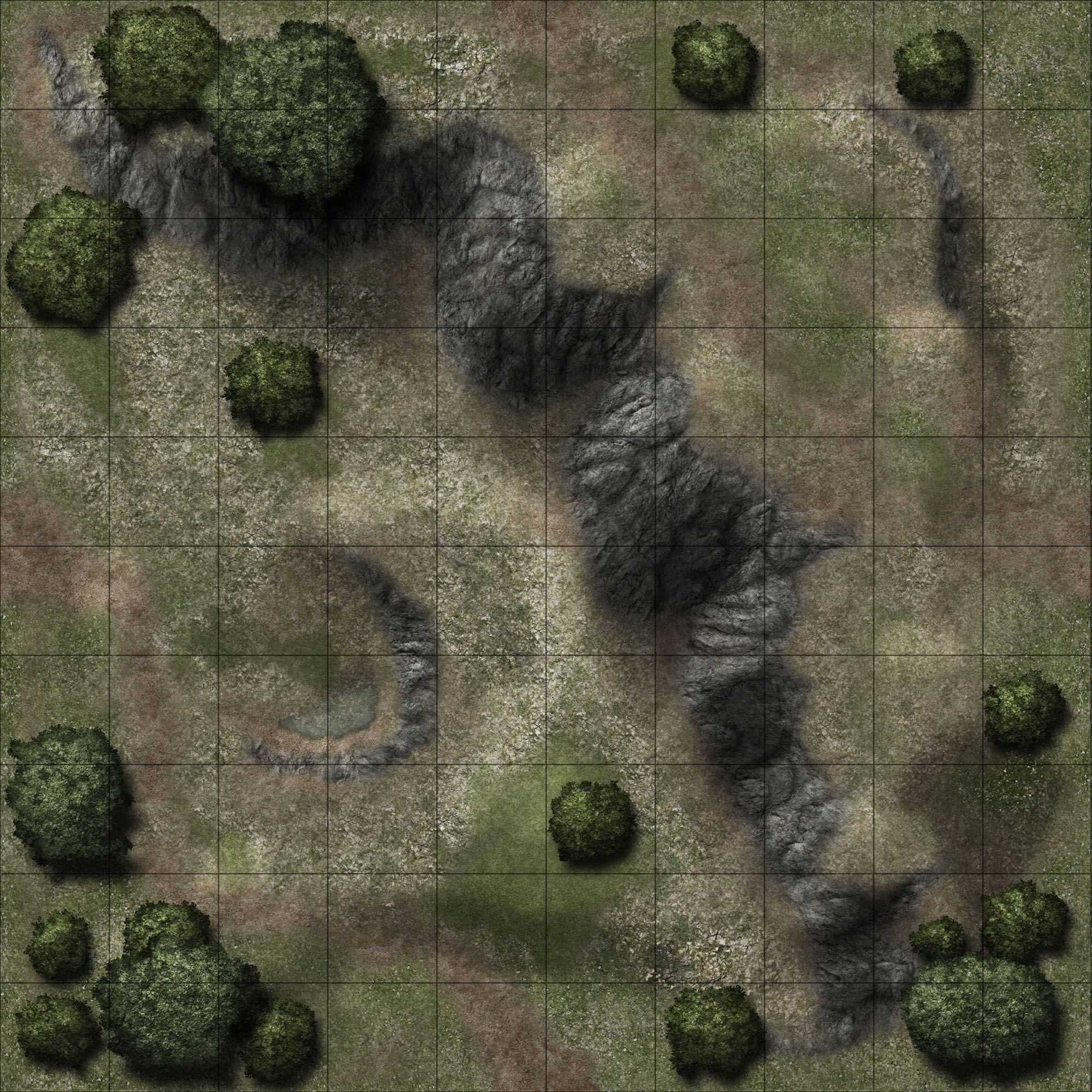 Carte 65, carte de JDR — battlemap pour Roll20 et Foundry VTT