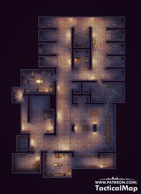 Carte 655, carte de JDR — battlemap pour Roll20 et Foundry VTT