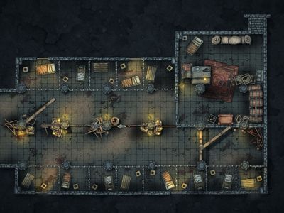 Carte 665, carte de JDR — battlemap pour Roll20 et Foundry VTT