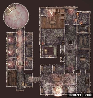 Carte 673, carte de JDR — battlemap pour Roll20 et Foundry VTT