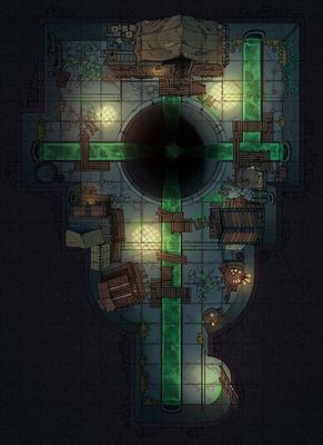 Carte 687, carte de JDR — battlemap pour Roll20 et Foundry VTT