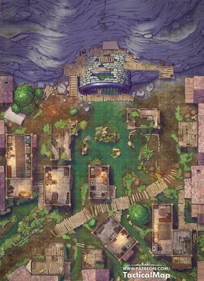 Carte 691, carte de JDR — battlemap pour Roll20 et Foundry VTT
