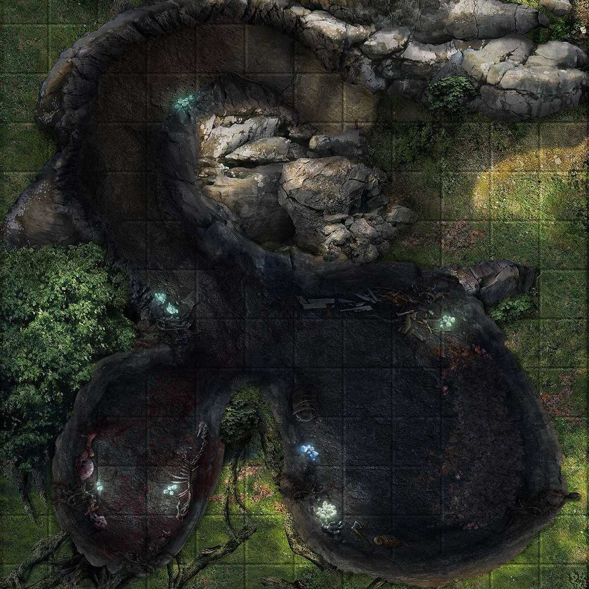 Carte 72, carte de JDR — battlemap pour Roll20 et Foundry VTT