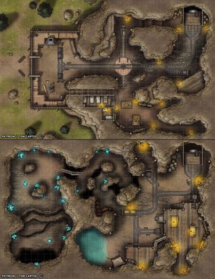 Carte 727, carte de JDR — battlemap pour Roll20 et Foundry VTT