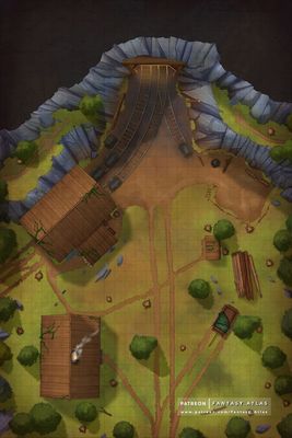 Carte 732, carte de JDR — battlemap pour Roll20 et Foundry VTT
