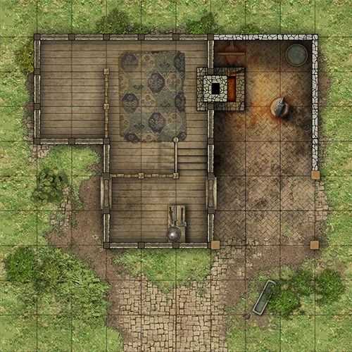 Carte 74, carte de JDR — battlemap pour Roll20 et Foundry VTT