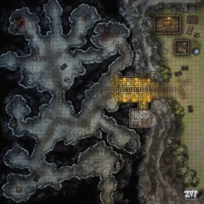 Carte 741, carte de JDR — battlemap pour Roll20 et Foundry VTT