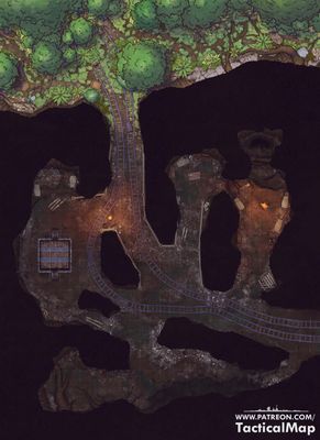 Carte 742, carte de JDR — battlemap pour Roll20 et Foundry VTT