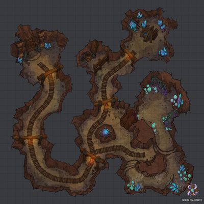 Carte 743, carte de JDR — battlemap pour Roll20 et Foundry VTT