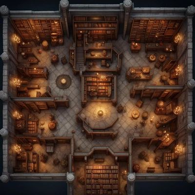 Carte 751, carte de JDR — battlemap pour Roll20 et Foundry VTT