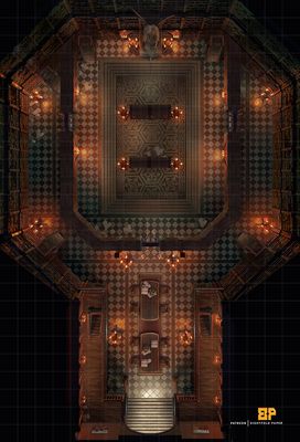 Carte 758, carte de JDR — battlemap pour Roll20 et Foundry VTT