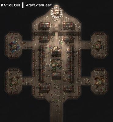 Carte 761, carte de JDR — battlemap pour Roll20 et Foundry VTT