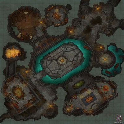 Carte 801, carte de JDR — battlemap pour Roll20 et Foundry VTT