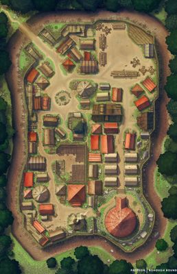 Carte 828, carte de JDR — battlemap pour Roll20 et Foundry VTT