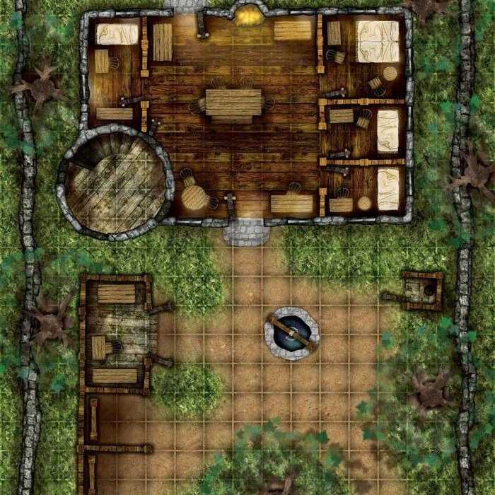 Carte 83, carte de JDR — battlemap pour Roll20 et Foundry VTT