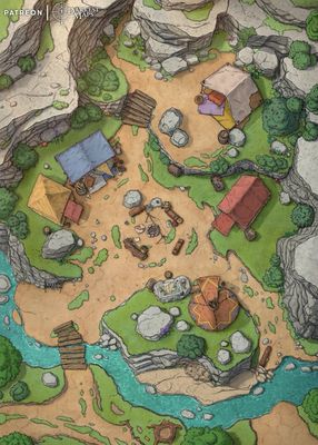 Carte 831, carte de JDR — battlemap pour Roll20 et Foundry VTT
