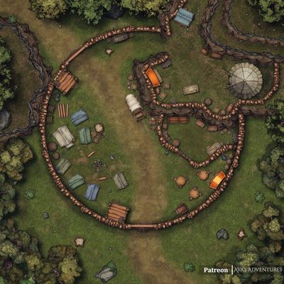 Carte 834, carte de JDR — battlemap pour Roll20 et Foundry VTT