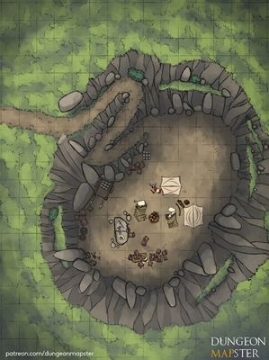 Carte 835, carte de JDR — battlemap pour Roll20 et Foundry VTT
