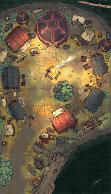 Carte 845, carte de JDR — battlemap pour Roll20 et Foundry VTT