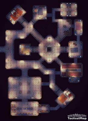 Carte 888, carte de JDR — battlemap pour Roll20 et Foundry VTT