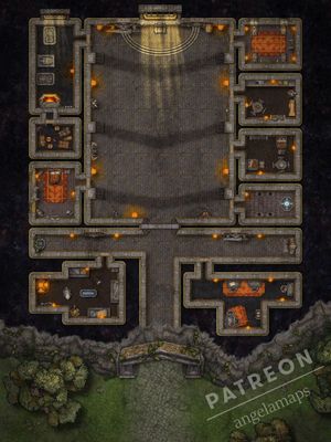 Carte 889, carte de JDR — battlemap pour Roll20 et Foundry VTT