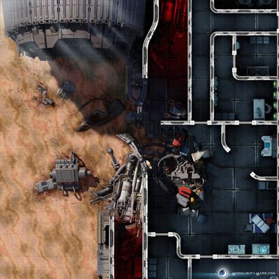 Carte 909, carte de JDR — battlemap pour Roll20 et Foundry VTT