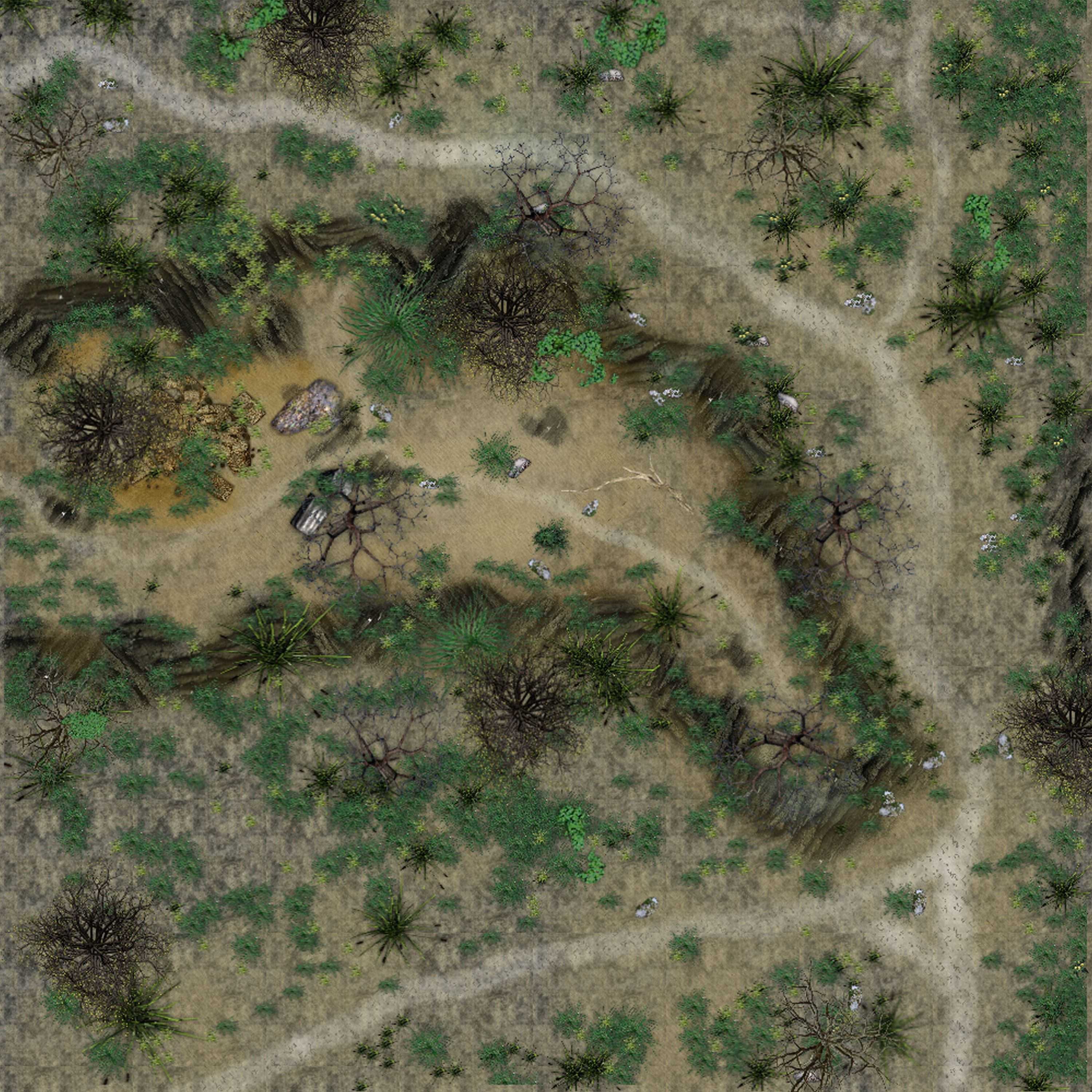Carte 96, carte de JDR — battlemap pour Roll20 et Foundry VTT