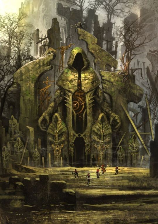 alien ruins map, carte de JDR science-fiction (540×764 pixels) — battlemap pour Roll20 et Foundry VTT.