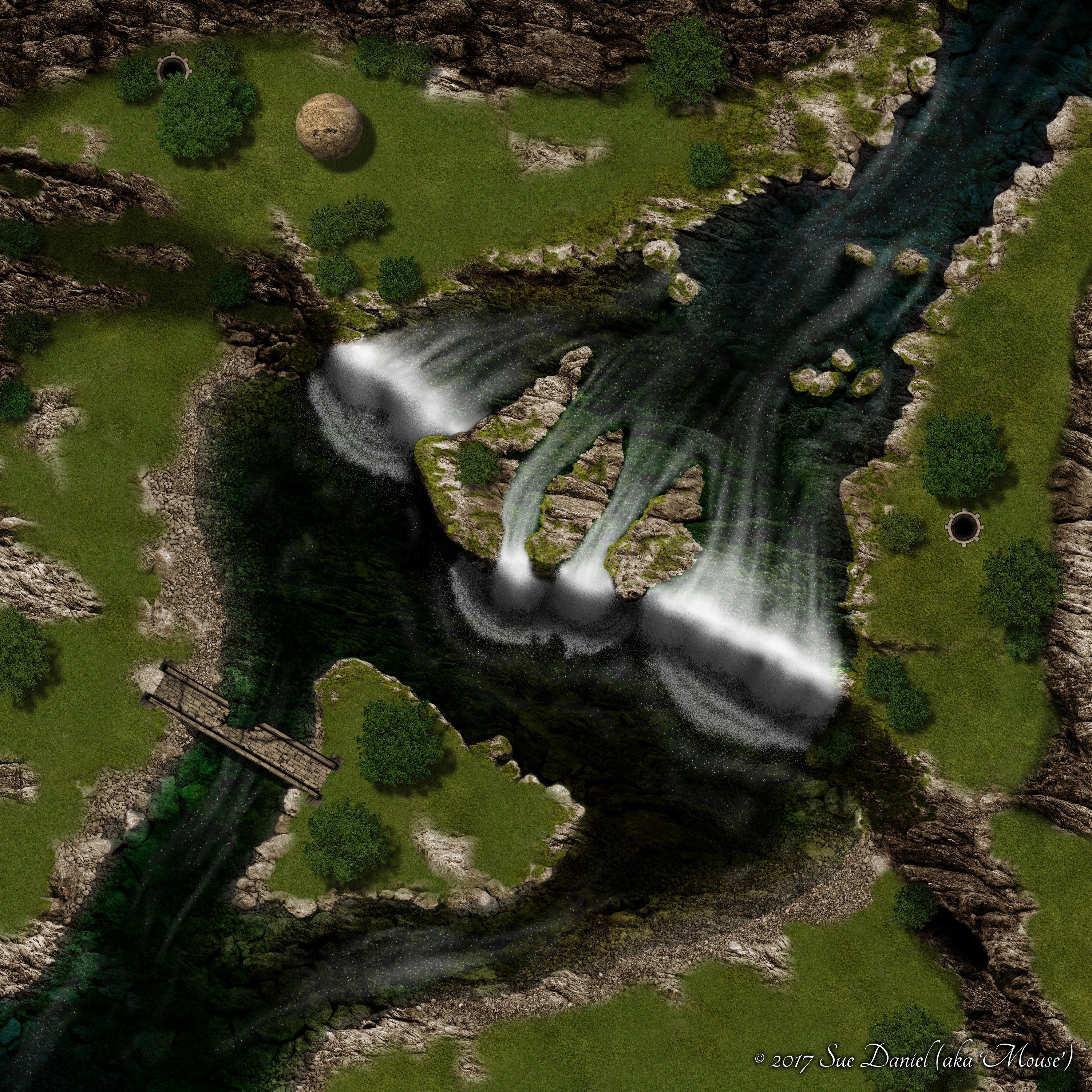 Carte 101, carte de JDR fantasy — battlemap pour Roll20 et Foundry VTT.