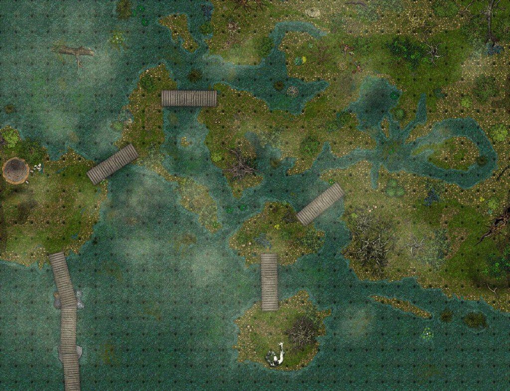 Carte 115, carte de JDR fantasy — battlemap pour Roll20 et Foundry VTT.
