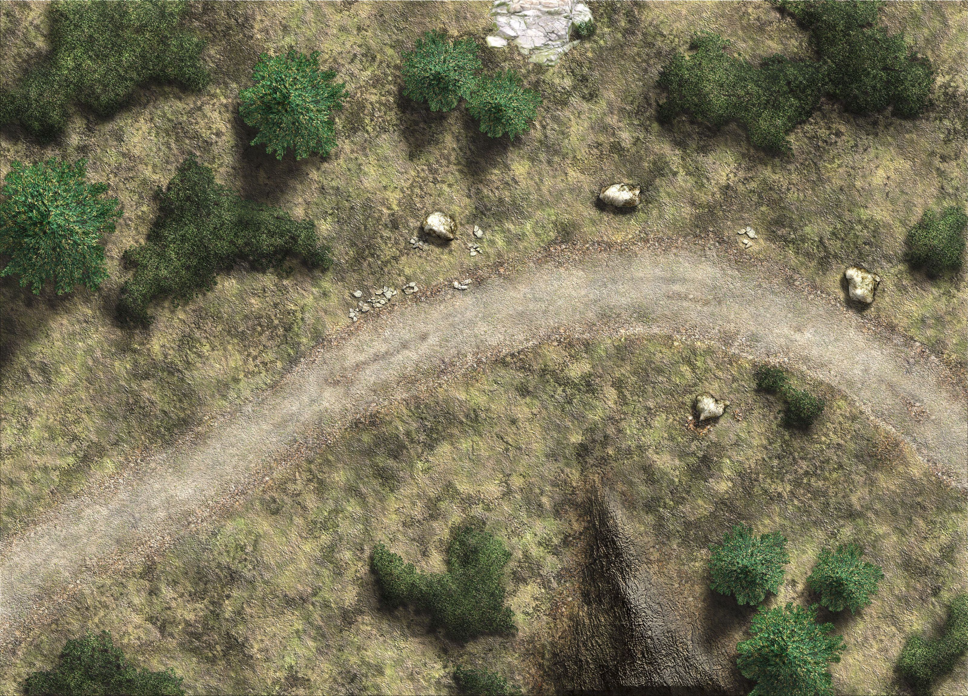 Carte 117, carte de JDR fantasy — battlemap pour Roll20 et Foundry VTT.