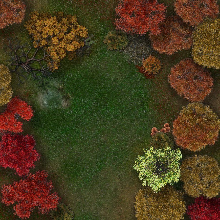 Carte 121, carte de JDR fantasy — battlemap pour Roll20 et Foundry VTT.