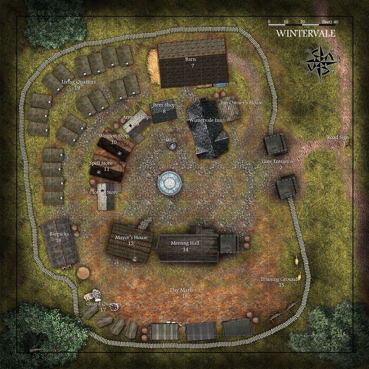 Carte 122, carte de JDR fantasy — battlemap pour Roll20 et Foundry VTT.
