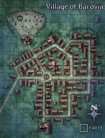 Carte 124, carte de JDR fantasy — battlemap pour Roll20 et Foundry VTT.
