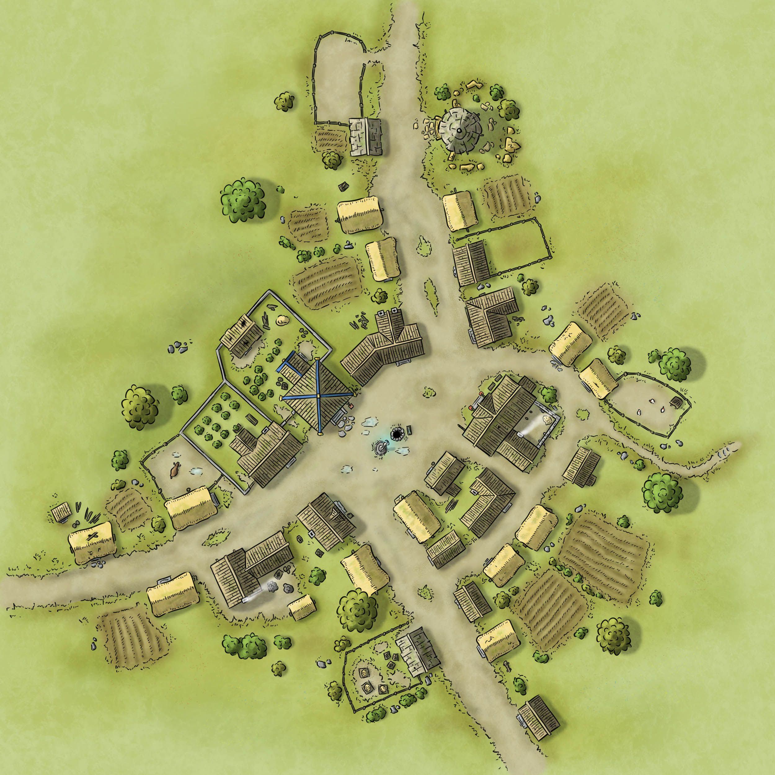 Carte 127, carte de JDR fantasy — battlemap pour Roll20 et Foundry VTT.