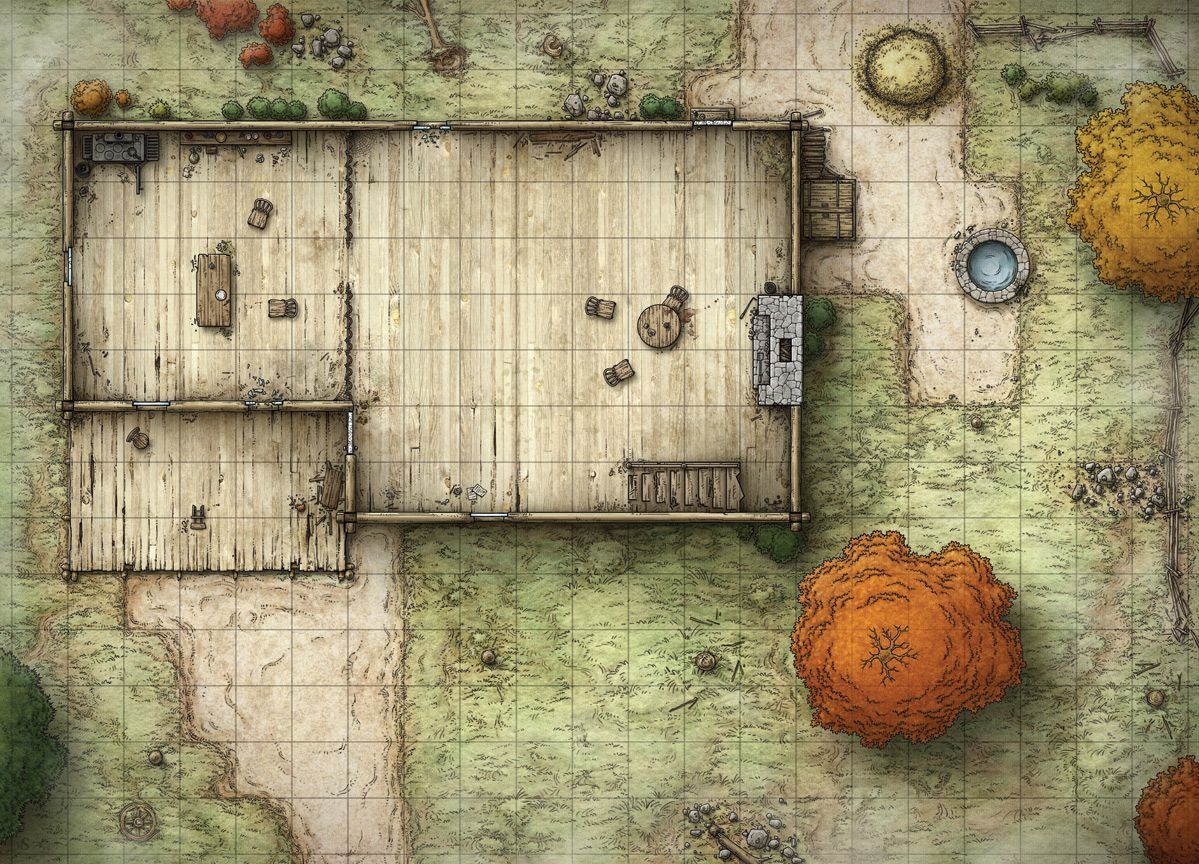Carte 129, carte de JDR fantasy — battlemap pour Roll20 et Foundry VTT.