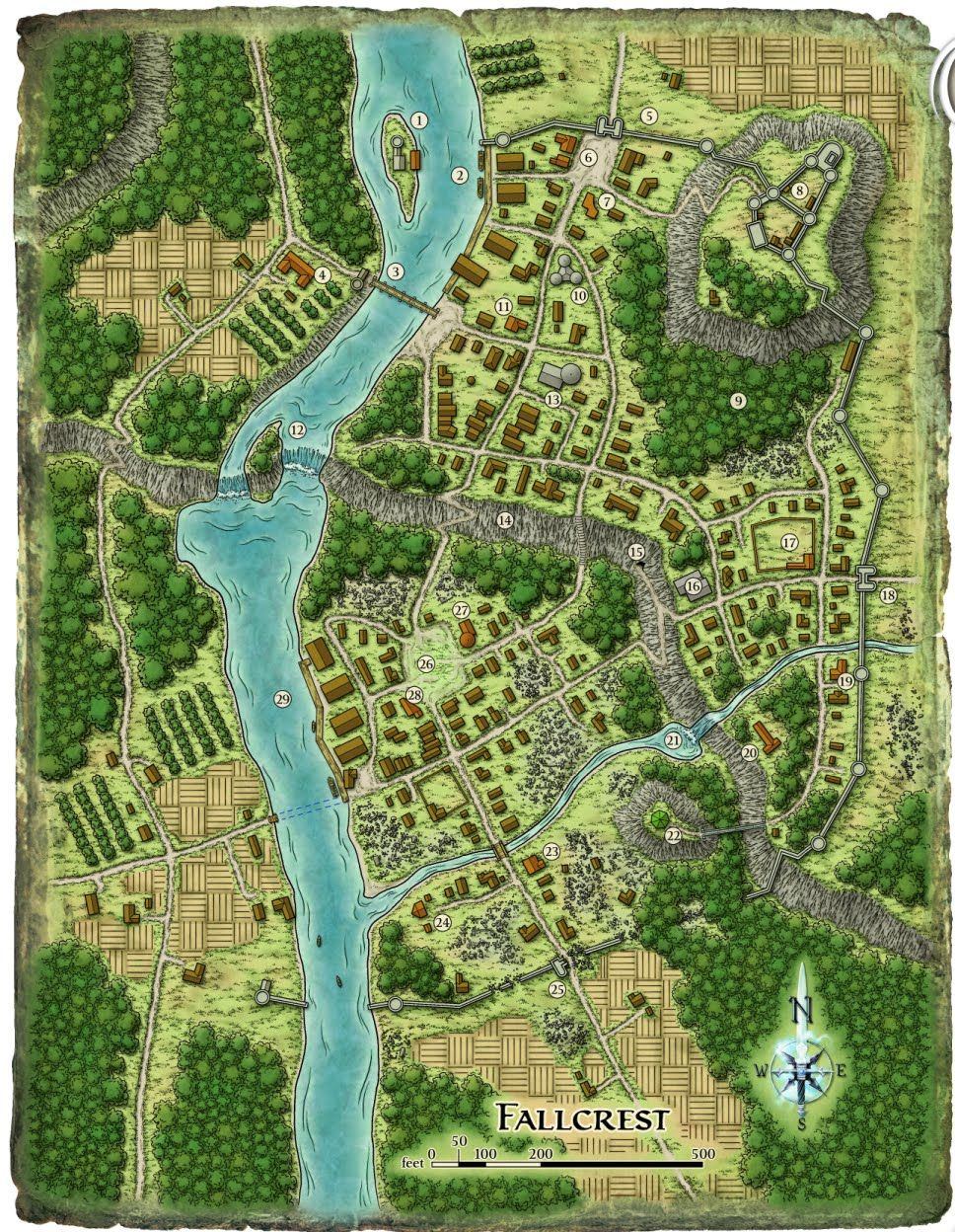 Carte 130, carte de JDR fantasy — battlemap pour Roll20 et Foundry VTT.