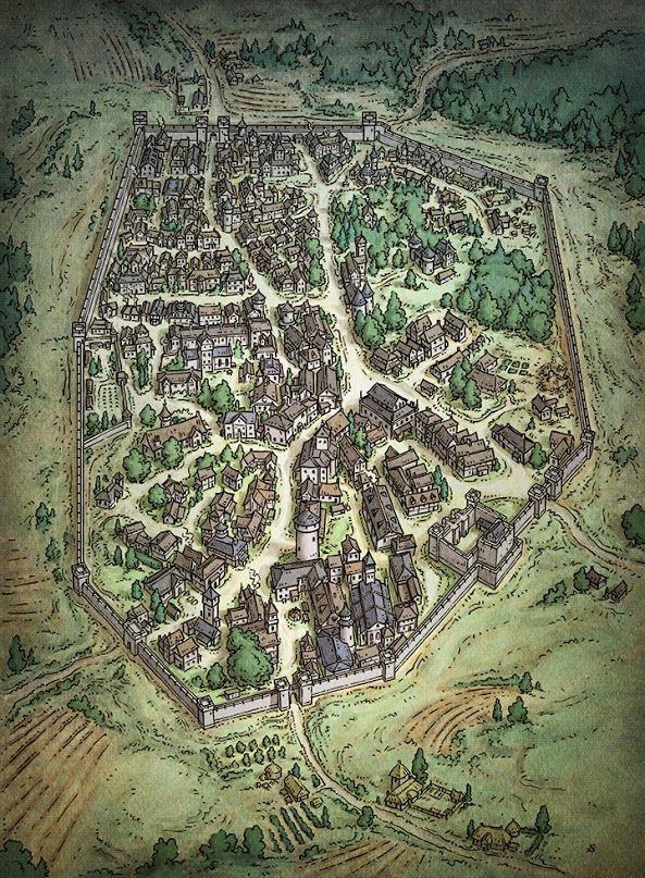 Carte 132, carte de JDR fantasy — battlemap pour Roll20 et Foundry VTT.