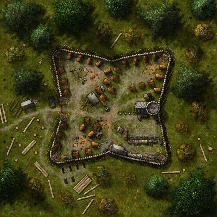 Carte 133, carte de JDR fantasy — battlemap pour Roll20 et Foundry VTT.