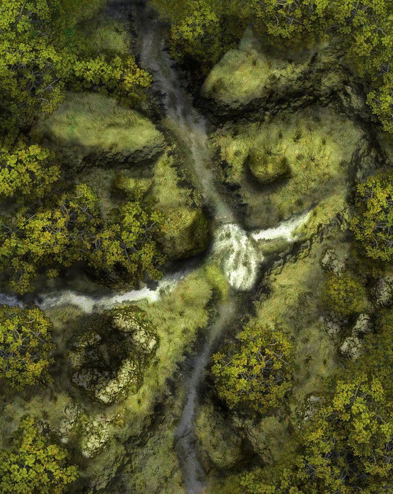 Carte 145, carte de JDR fantasy — battlemap pour Roll20 et Foundry VTT.