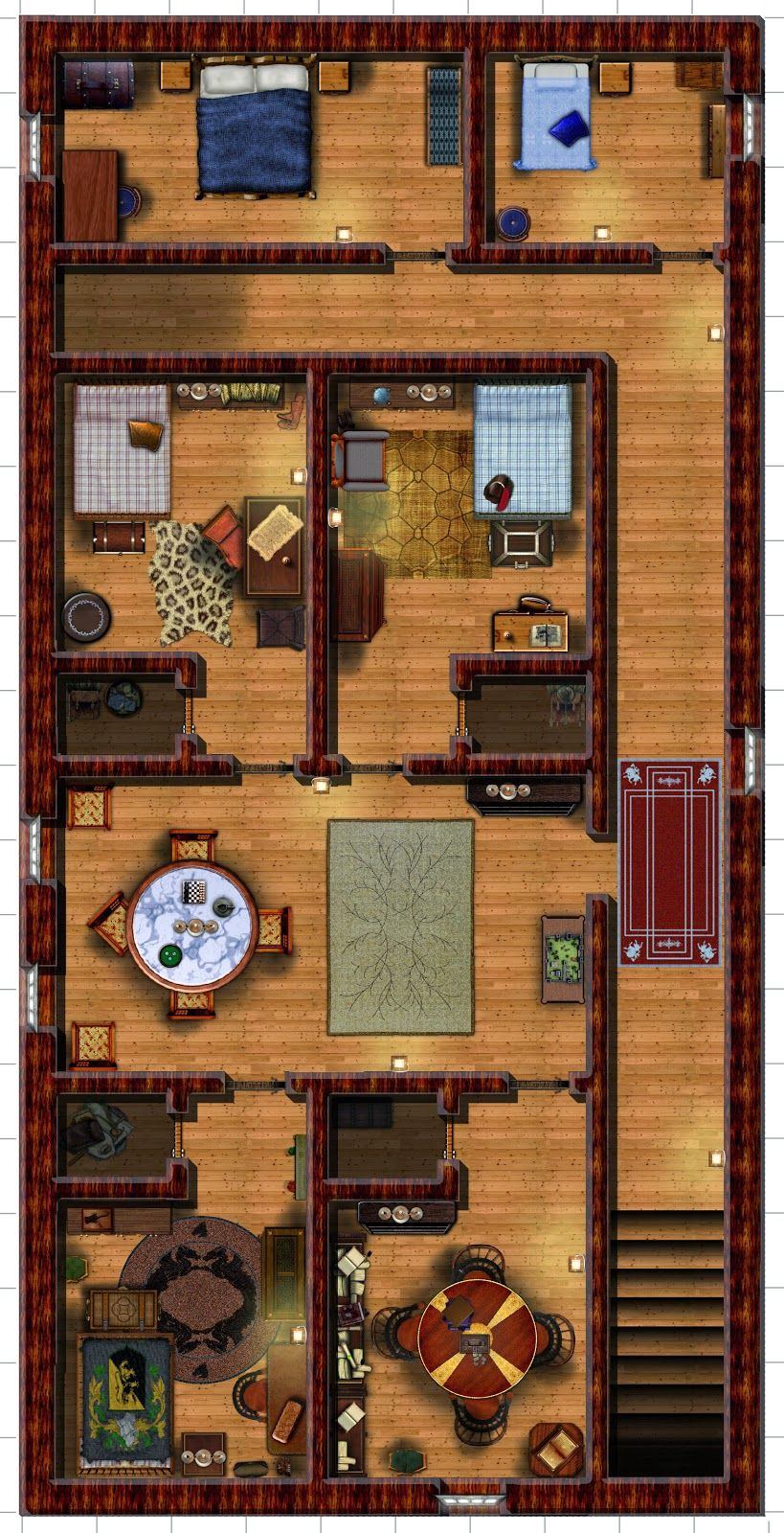 Carte 146, carte de JDR moderne — battlemap pour Roll20 et Foundry VTT.