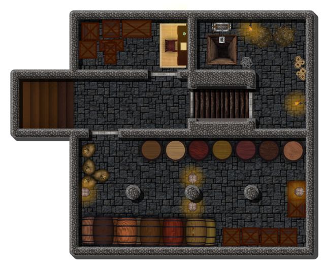 Carte 151, carte de JDR fantasy — battlemap pour Roll20 et Foundry VTT.