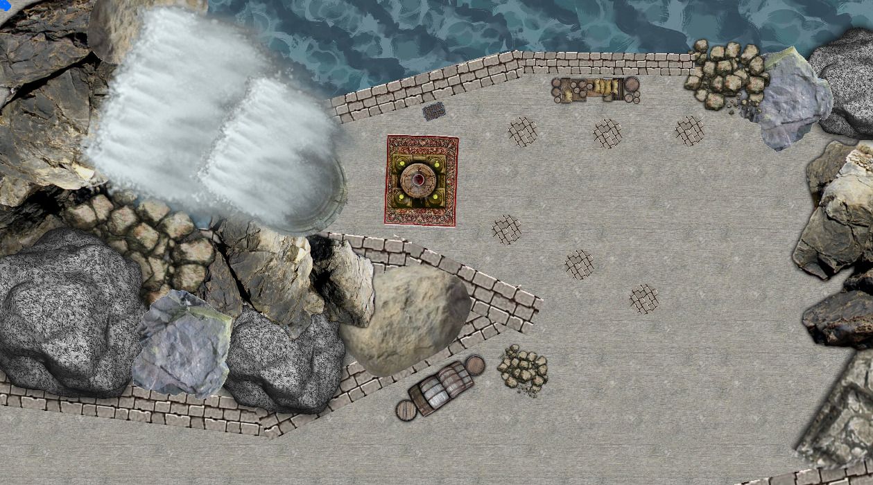 Carte 18, carte de JDR fantasy — battlemap pour Roll20 et Foundry VTT.