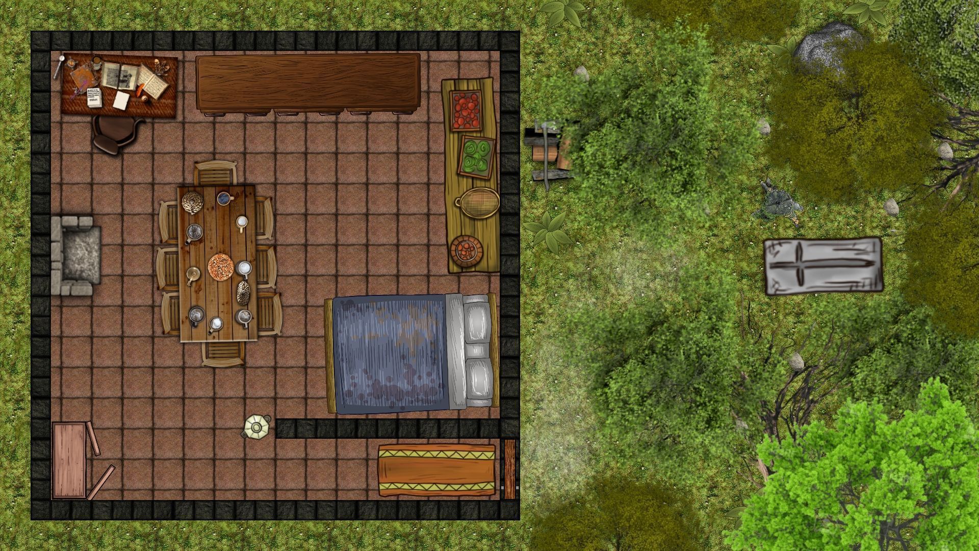 Carte 20, carte de JDR fantasy — battlemap pour Roll20 et Foundry VTT.