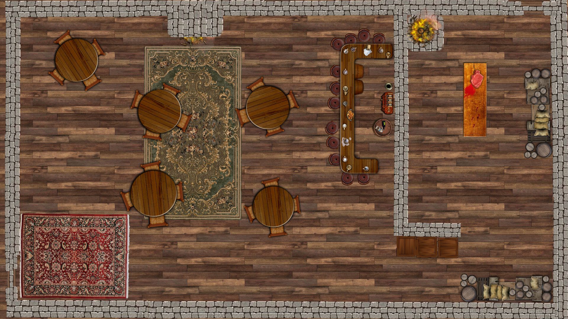 Carte 21, carte de JDR fantasy — battlemap pour Roll20 et Foundry VTT.
